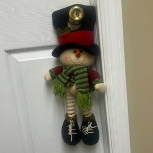 Prime creations snowman Holly hat scarf door knob decor